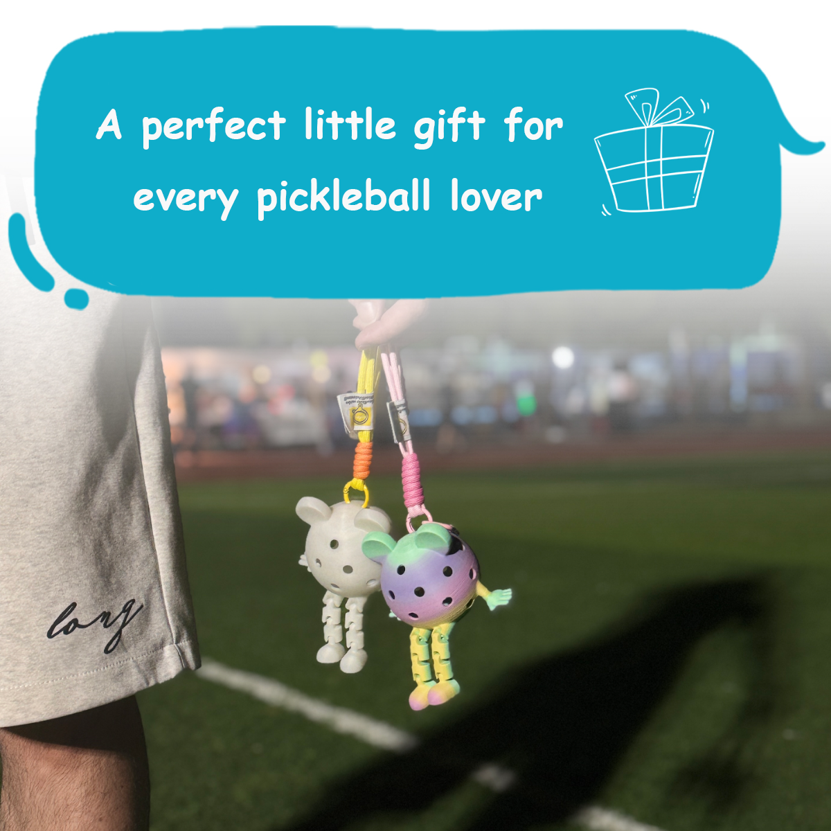 Kawaii Pickleball Keychains