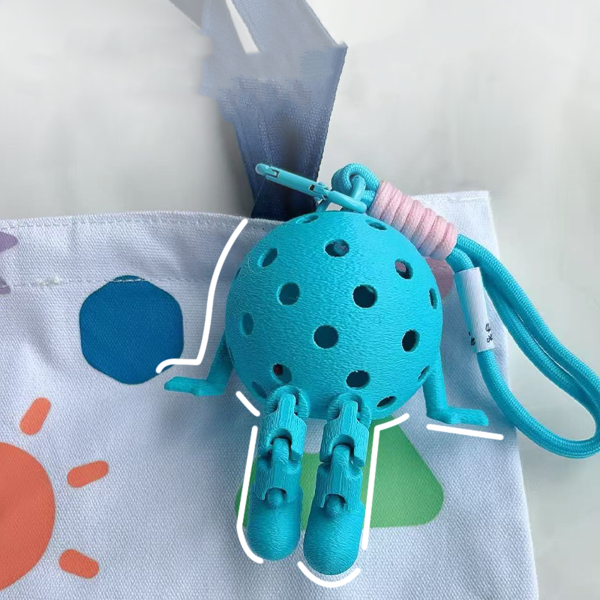 Kawaii Pickleball Keychains