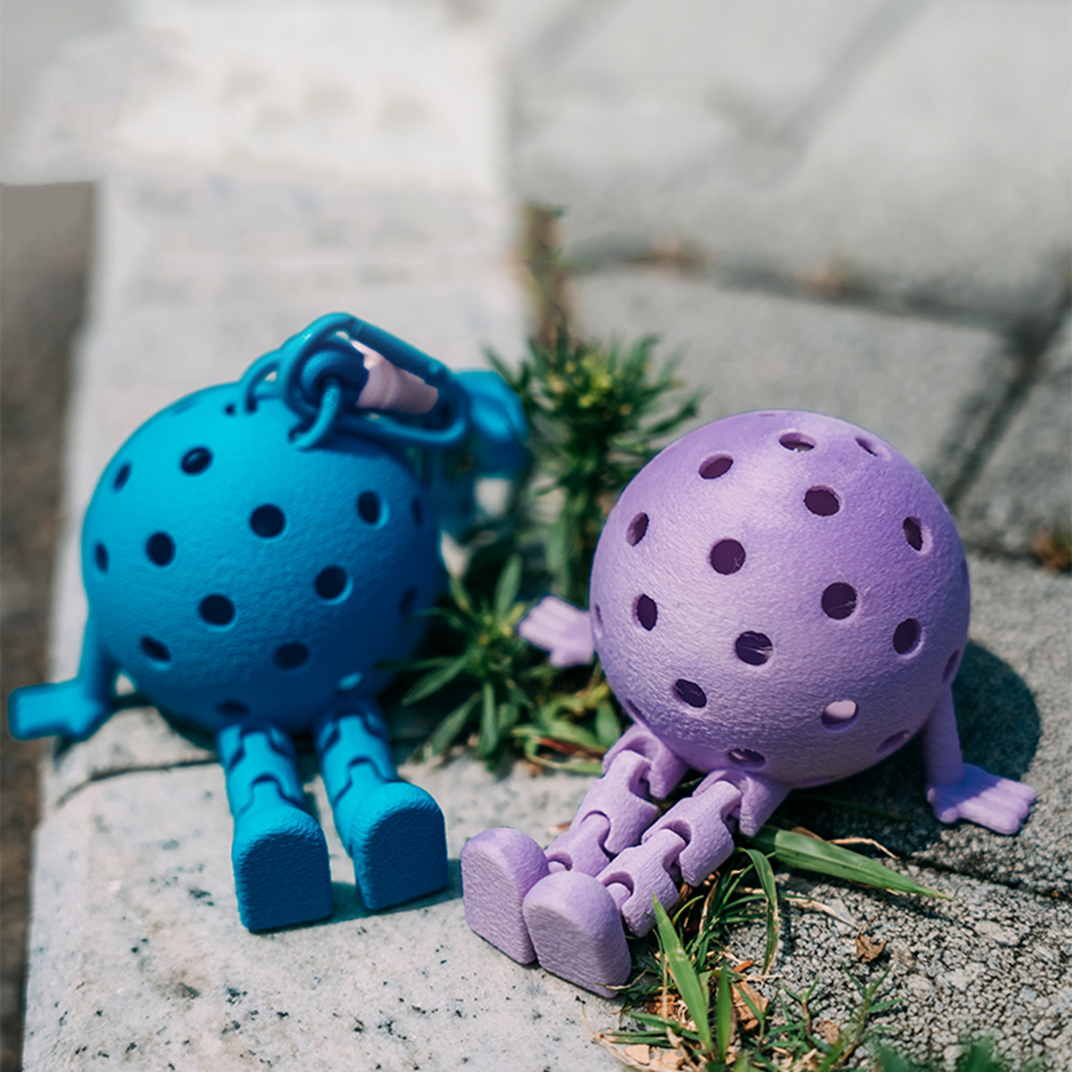 Kawaii Pickleball Keychains