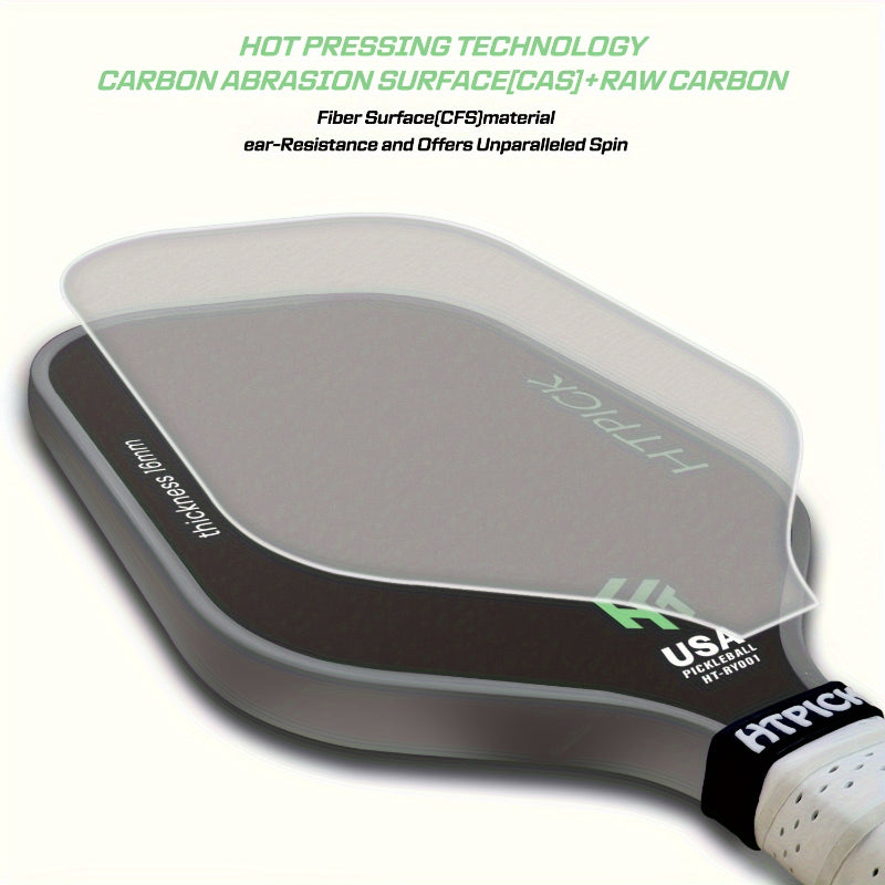 ThermoForce T700 Carbon Fiber 16mm Pickleball Paddle PP Honeycomb Core | Verdant
