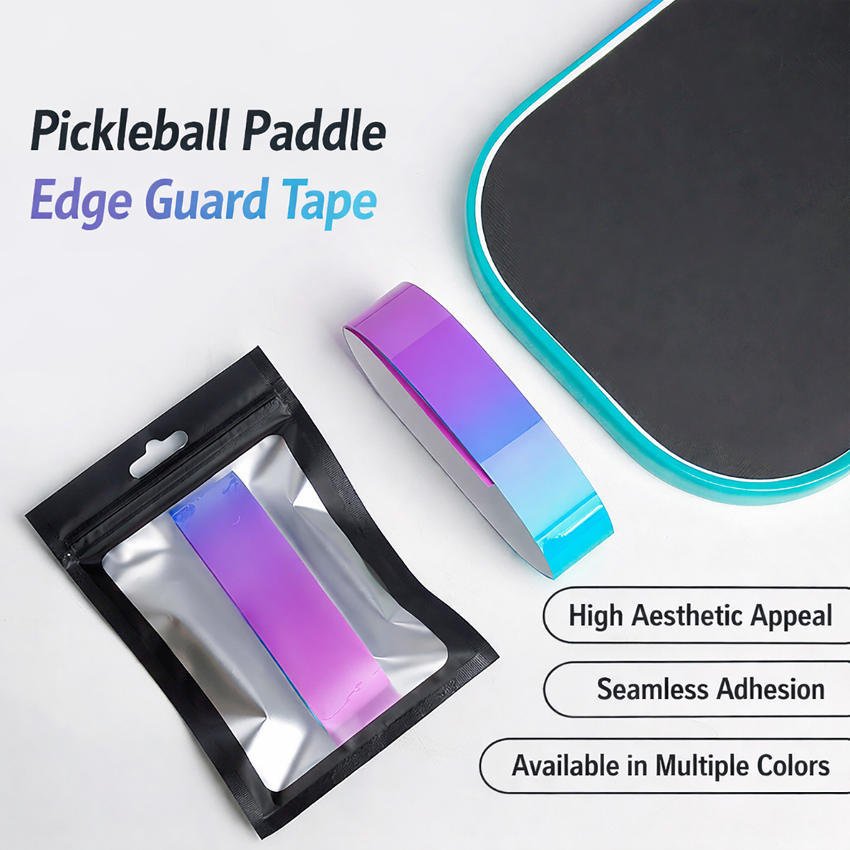 Custom Pickleball Paddle Edge Tape | Personalized Pickleball Paddle Skin