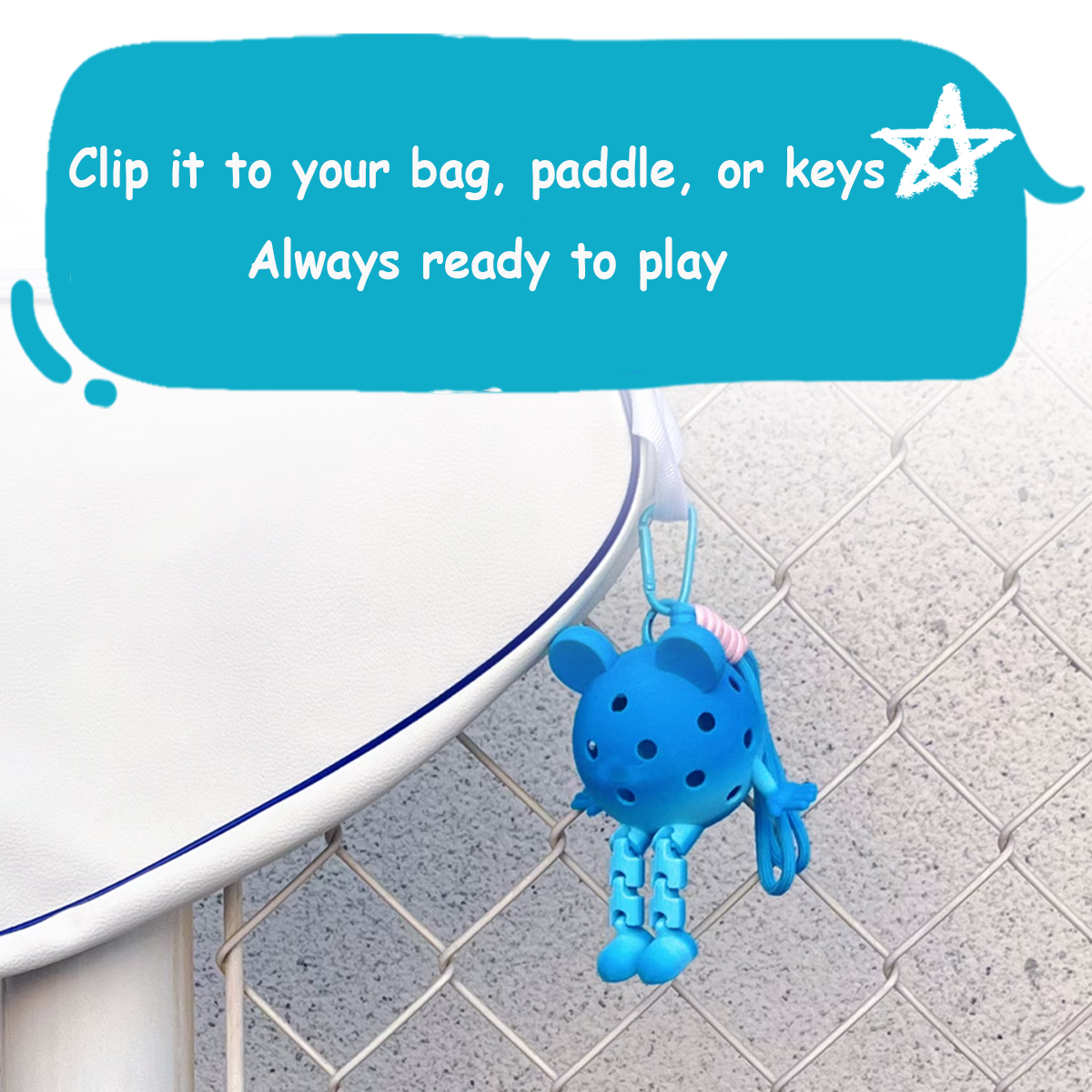 Kawaii Pickleball Keychains