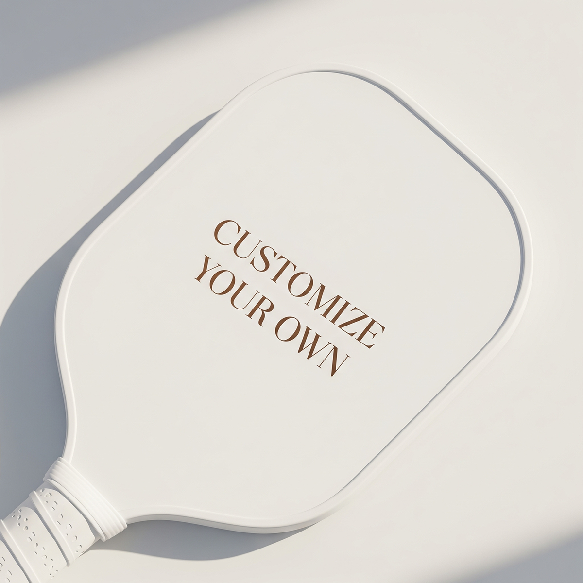 White paddle with 'Customize Your Own' text on a light gray background