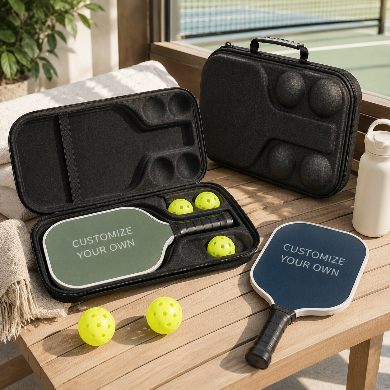Custom Pickleball Paddle Gift Set with Waterproof Bag, Personalized Pickleball Paddle Bundle, Pickleball Gift for Players